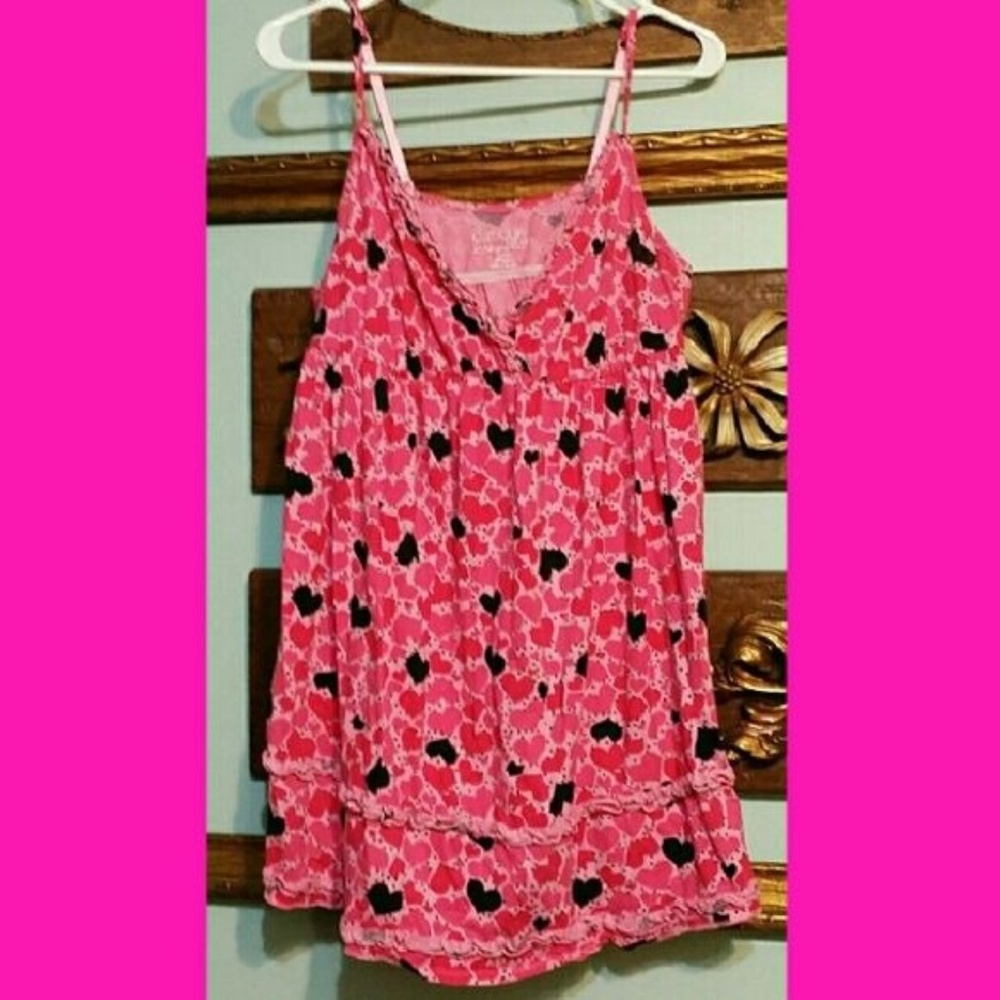 CACIQUE SLEEPWEAR RUFFLED SWEETHEART NIGHTGOWN